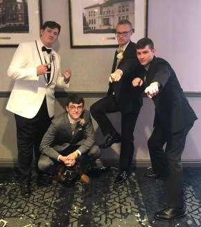 Zack With his Friends At Senior Prom