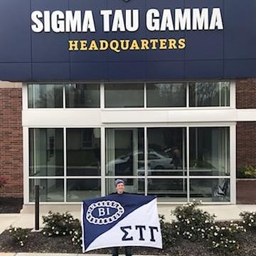 Picture of me with fraternity flag