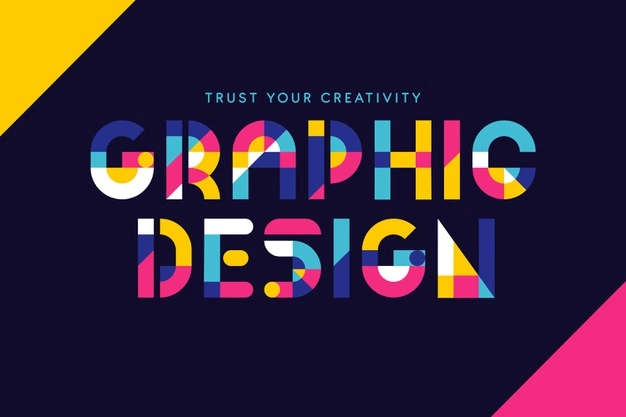 A picture of the Word Graphic design in a Designed form