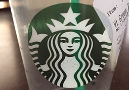 Starbucks logo on a cup